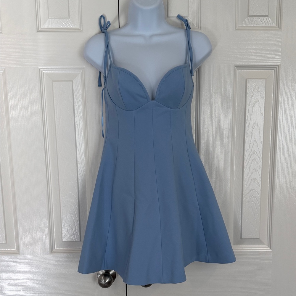 NEW Zara Light Blue Dress with Tie Straps